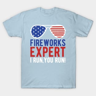 Fireworks Expert independence day T-Shirt